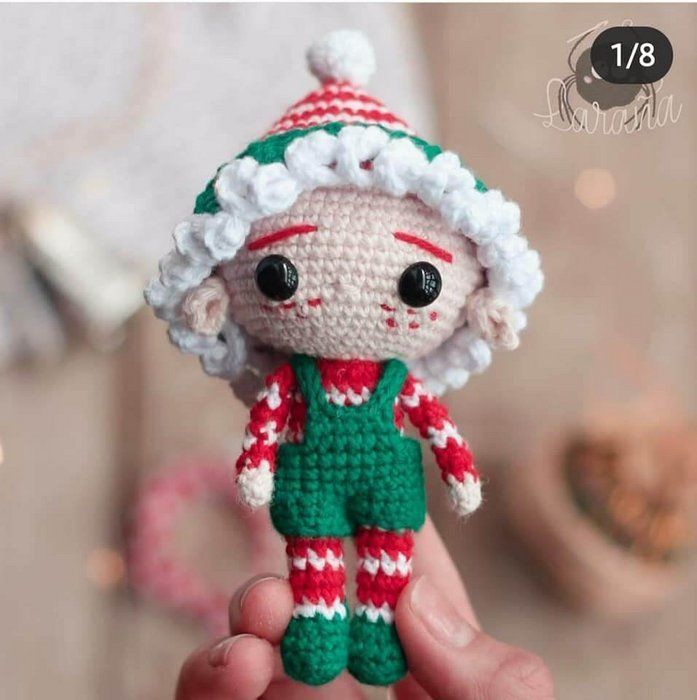 Duende Navidad amigurumi con patrón