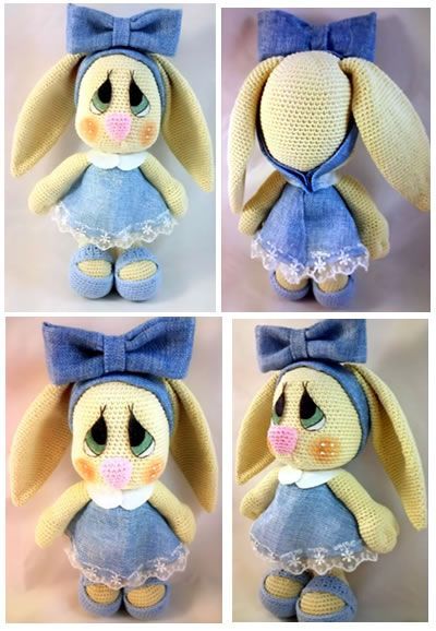 Conejita amigurumi con tutorial paso a paso