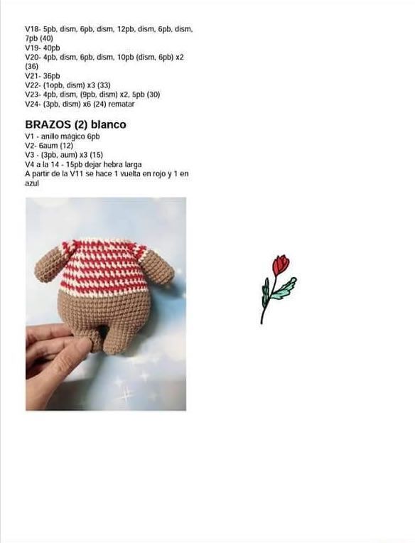 Búfalo amigurumi patrón del cuerpo