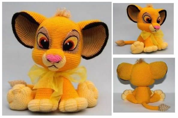 Rey León amigurumi patrón en Español