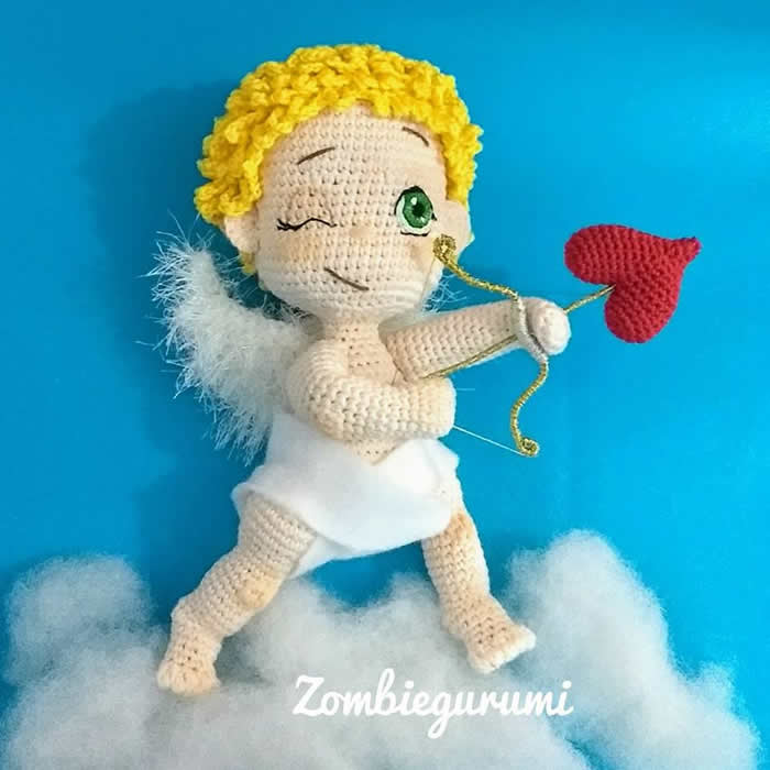 DIY Cupido amigurumi patrón y paso a paso