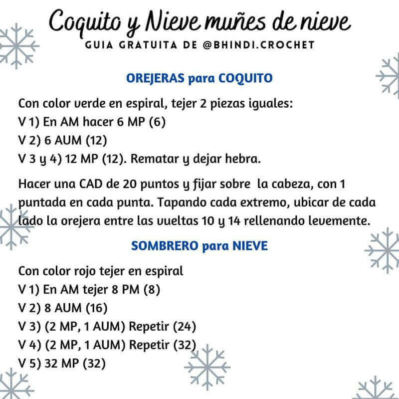 Orejas y sombrero muñeco