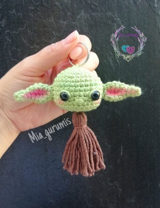 Llavero Yoda amigurumi 2