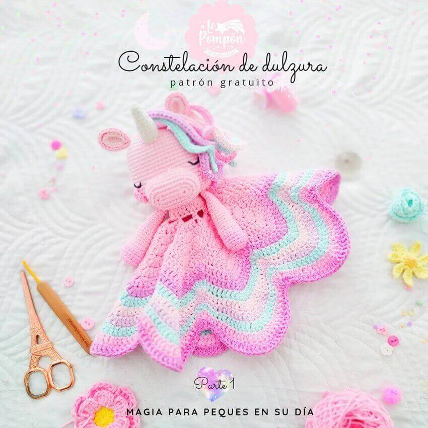 Mantita de apego Unicornio