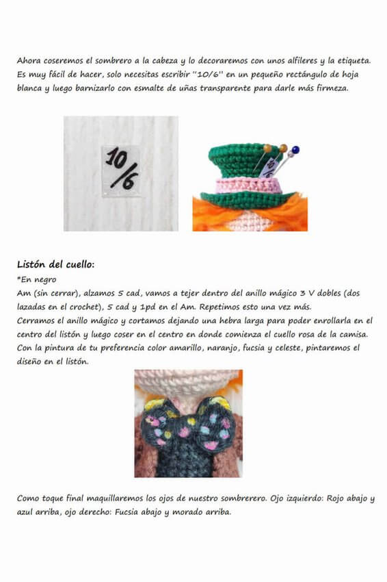 Sombrerero loco amigurumi