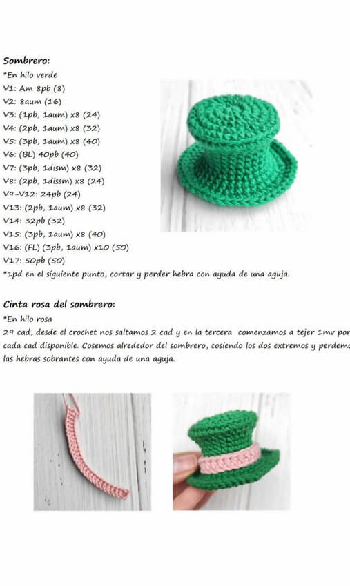 Sombrerero loco amigurumi