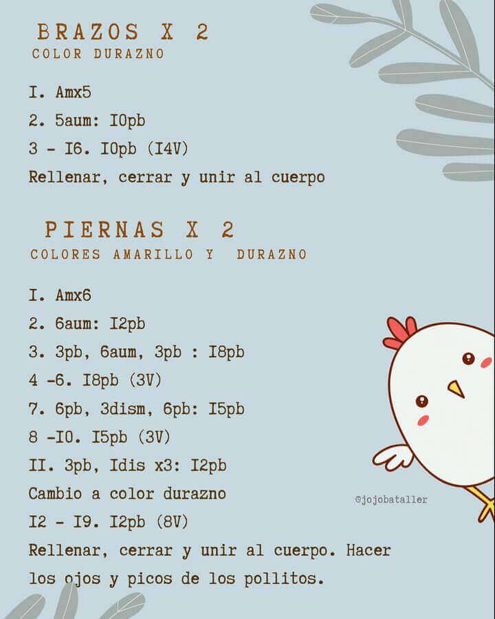 Bebé pollito amigurumi