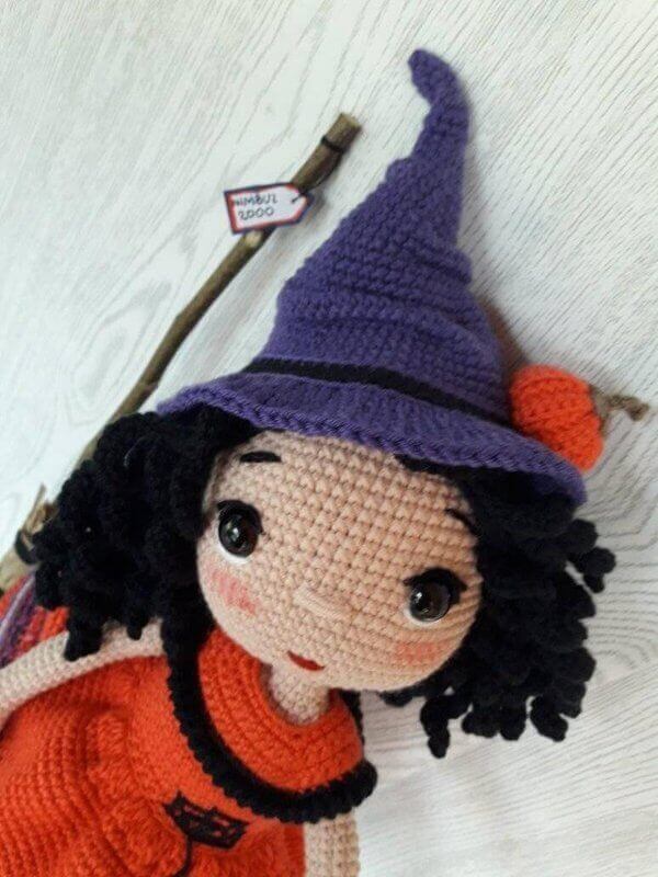 Muñeca Brujilda amigurumi