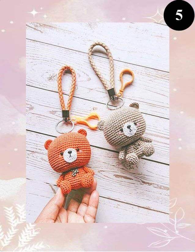 Llavero oso amigurumi