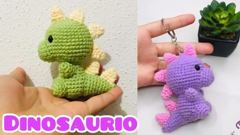 Dinosaurio Llavero a Crochet