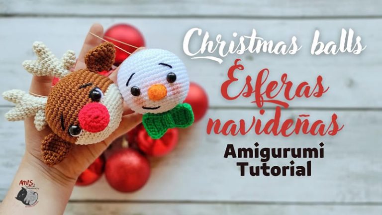 Esferas navideñas a crochet